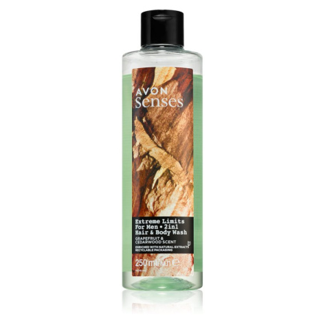 Avon Senses Extreme Limits sprchový gel a šampon 2 v 1 250 ml