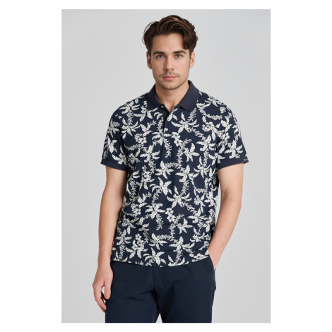 POLOKOŠILE GANT PALM LEI PRINT SS POLO modrá