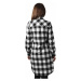 Ladies Checked Flanell Shirt Dress - blk/wht