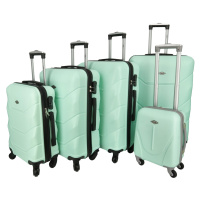 Pětidílná sada cestovních plastových kufrů Sonrado, světle zelená