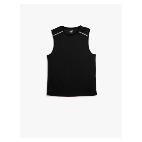 Koton Athletic Singlets with Stripe Print Crew Neck Sleeveless