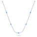 Brilio Silver Stříbrný náhrdelník s modrými kuličkami NCL112WTQ
