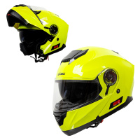 Výklopná moto přilba W-TEC Cullo fluo žlutá