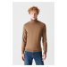 Avva Kamel Unisex Knitwear Sweater Full Turtleneck Non Pilling Regular Fit