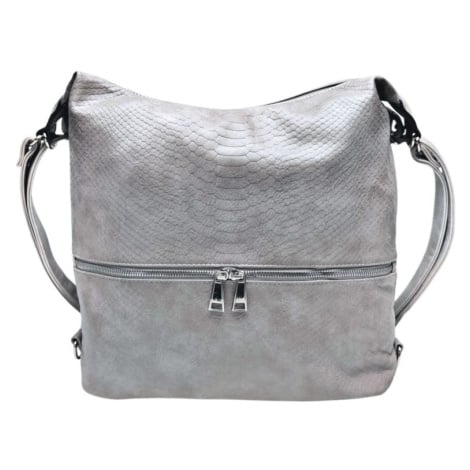 Moderní světle šedý kabelko-batoh z eko kůže Tapple