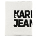 Šála karl lagerfeld jeans knitted logo scarf bílá