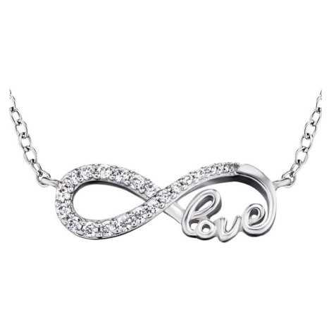 Engelsrufer Stříbrný náhrdelník Infinity se zirkony ERN-LILINF-LOVE