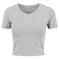 Build Your Brand Dámské crop top tričko do pasu s příměsí elastanu