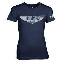 Top Gun tričko, Maverick Distressed Logo Girly Navy, dámské
