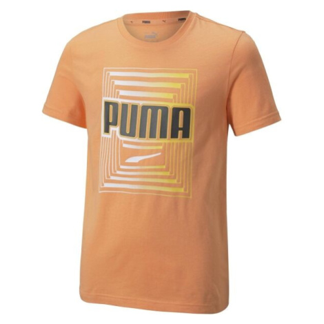 Puma ALPHA GRAPHIC TEE Dětské triko, oranžová, velikost