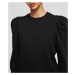 Mikina karl lagerfeld puffy sleeve logo sweatshirt černá