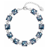 Stříbrný náramek se Swarovski krystaly modrý 33047.3 blue style