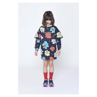 Dětské bavlněné šaty Marc Jacobs tmavomodrá barva, mini