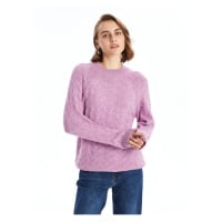 LC Waikiki Women's Crew Neck Patterned Knitwear Sweater