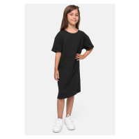Dívčí organické oversized triko šaty černé