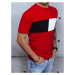 Buďchlap Stylové kontrastní tričko v červené barvě