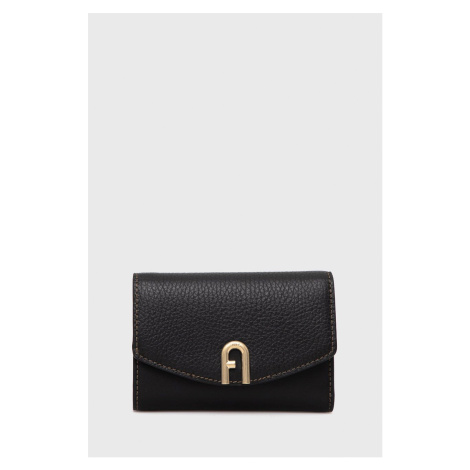 Kožená peněženka Furla dámská, černá barva