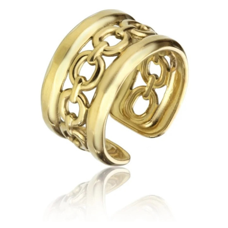 Marc Malone Masivní otevřený pozlacený prsten Maria Gold Ring MCR23011G