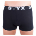 3PACK pánské boxerky Styx sportovní guma nadrozměr černé (3R960)