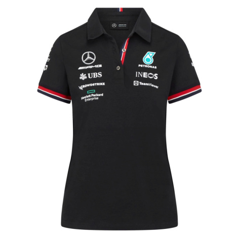 Mercedes AMG Petronas dámské polo tričko team black F1 Team 2022 Stichd