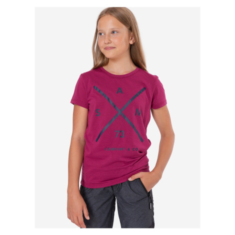 Tmavě růžové holčičí tričko s potiskem SAM 73 Caroline