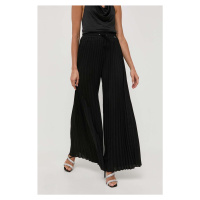 Kalhoty Guess NEW SVEVA dámské, černá barva, široké, high waist, W3GB51 WFEA2