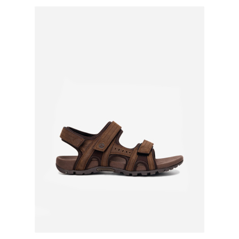 Hnědé pánské kožené sandály Merrell Sandspur