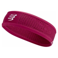 Compressport THIN HEADBAND ON/OFF Sportovní funkční čelenka, vínová, velikost