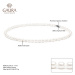 Gaura Pearls Perlový náhrdelník Carina - sladkovodní perla, stříbro 925/1000 FCW365 45 cm Bílá