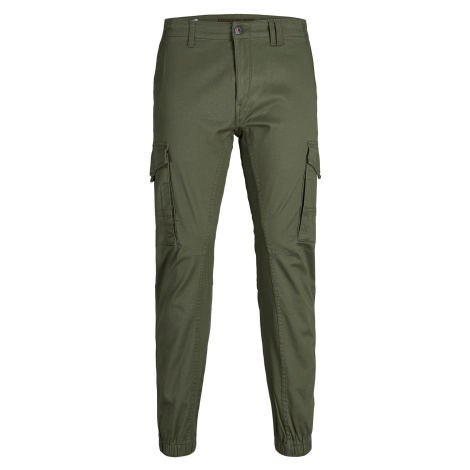 Jack&Jones Pánské kalhoty JPSTPAUL Tapered Fit 12141844 Olive Night 31/32 Jack & Jones