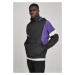 Light 3-Tone Pull Over Jacket - black/ultraviolet/white