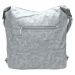 Praktický světle šedý kabelko-batoh 2v1 s kapsami