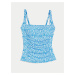 Modrý dámský vzorovaný plavkový top Marks & Spencer
