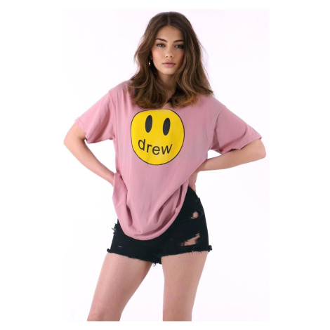 Madmext Mad Girls Pink Printed T-Shirt