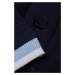 Polokošile trussardi polo logo contrast stripes cotton piquet modrá