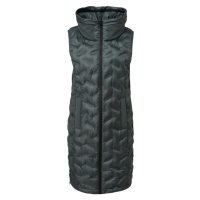 s.Oliver RL OUTDOOR WAISTCOAT Dlouhá vesta s prošíváním, tmavě zelená, velikost