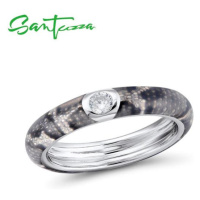 Stříbrný prsten se vzorem hadí kůže FanTurra