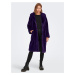 Tmavě fialový dámský kabát z umělé kožešiny ONLY Rikke