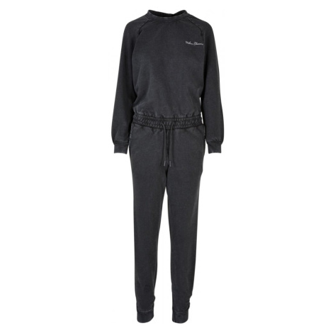 Ladies Small Embroidery Long Sleeve Terry Jumpsuit Urban Classics