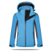 Chlapecká softshellová bunda - NEVEREST 42259cc, modrá kostka/ bílý zip Barva: Modrá