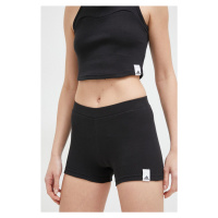 Kraťasy adidas dámské, černá barva, hladké, high waist