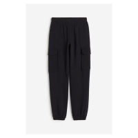 H & M - Kalhoty jogger cargo - černá