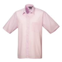 Premier Workwear Pánská košile s krátkým rukávem PR202 Pink -ca. Pantone 1895