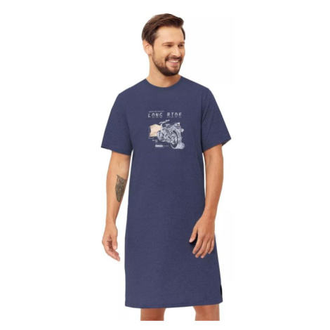 Pánská noční košile Sajmon 1533/2 HOTBERG | granát (modrá)