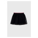 Dětská sukně Sisley černá barva, mini, áčková