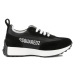 Tenisky dsquared logo leather & tech running sneakers low lace up černá