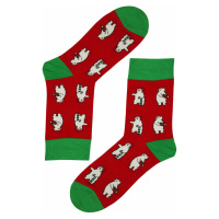 Pánské vánoční ponožky s polárními medvědy červená