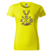 DOBRÝ TRIKO Dámské tričko s potiskem Jelen a šípy Barva: Žlutá