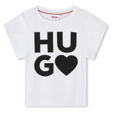 Dětské tričko HUGO bílá barva Hugo Boss