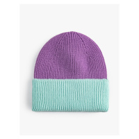 Koton Basic Elastic Knit Beanie Color Contrast